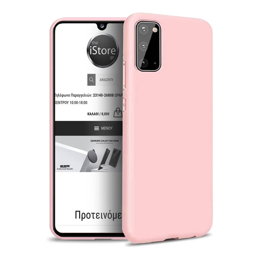 Rubber Silk Case Pink Samsung Galaxy A41