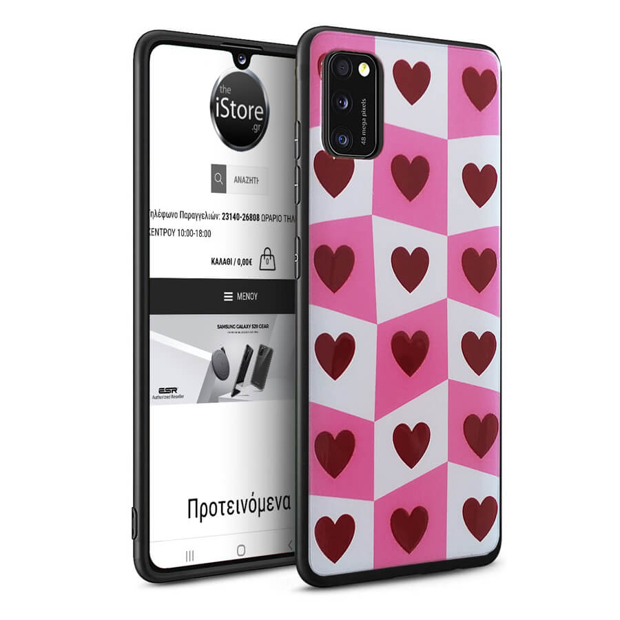 Hearts Soft Silicone Case Samsung Galaxy A41