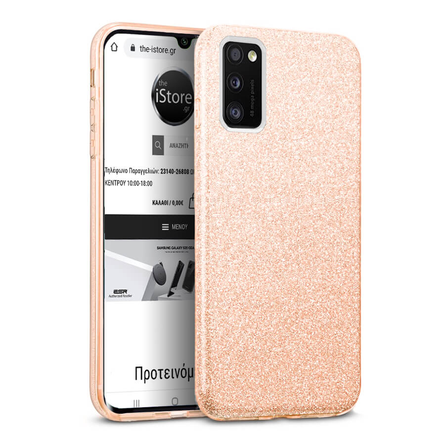 Hybrid Strass Gold Case Samsung Galaxy A41