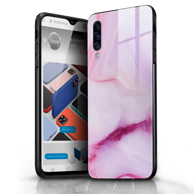 Glossy Marble Pink Case Galaxy A30s