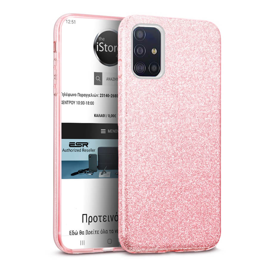 Hybrid Strass Pink Case Samsung Galaxy A71