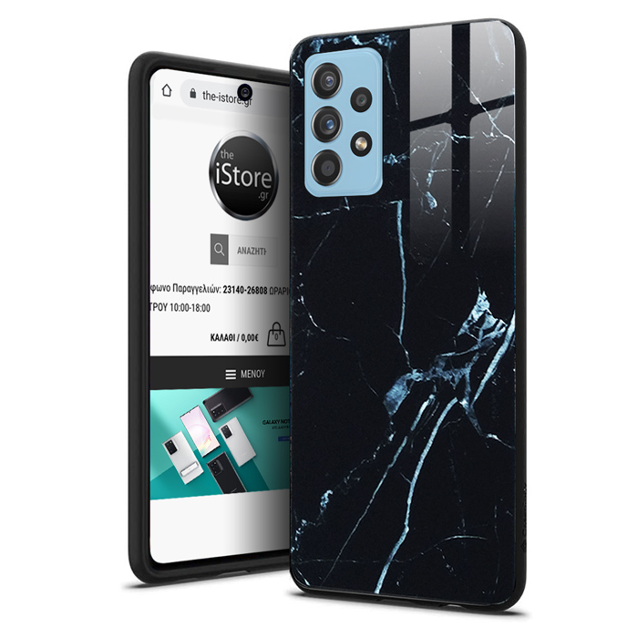 Glossy Marble Black Case Samsung Galaxy A32 5G