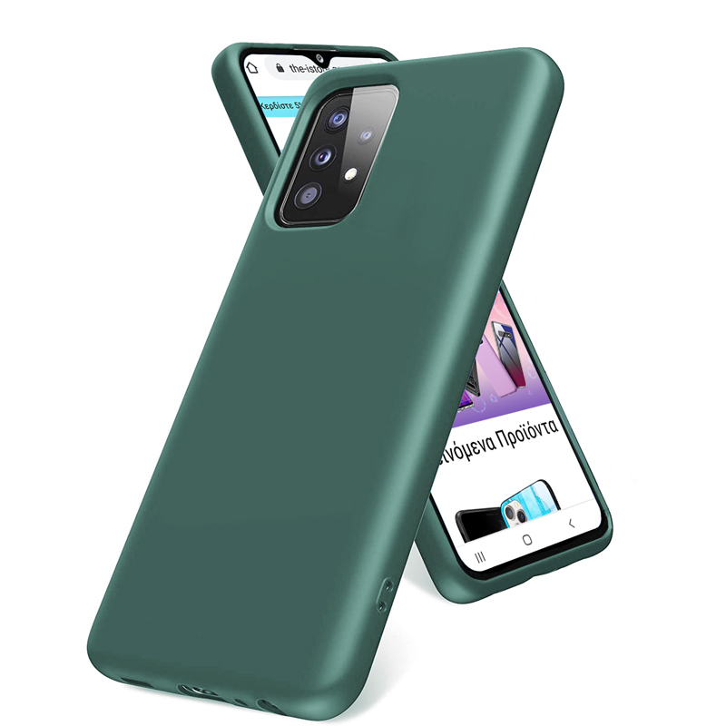 Rubber Silk Case Green Samsung Galaxy A72