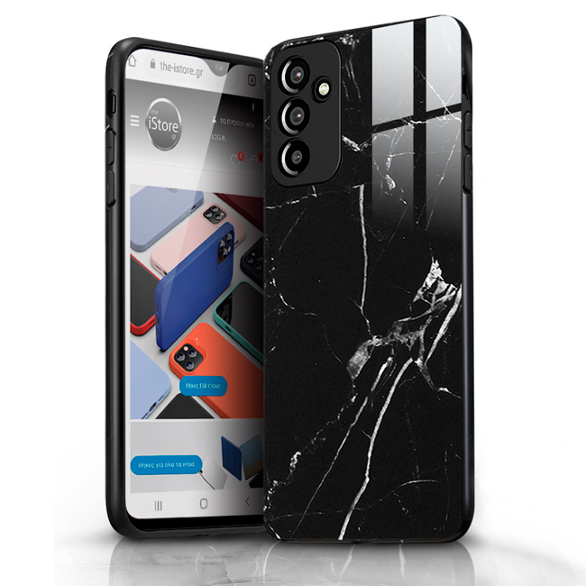 Glossy Marble Black Case Samsung Galaxy A34