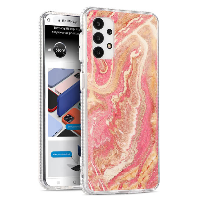 Royal Marble Silicone Case Pink Gold Samsung Galaxy A72