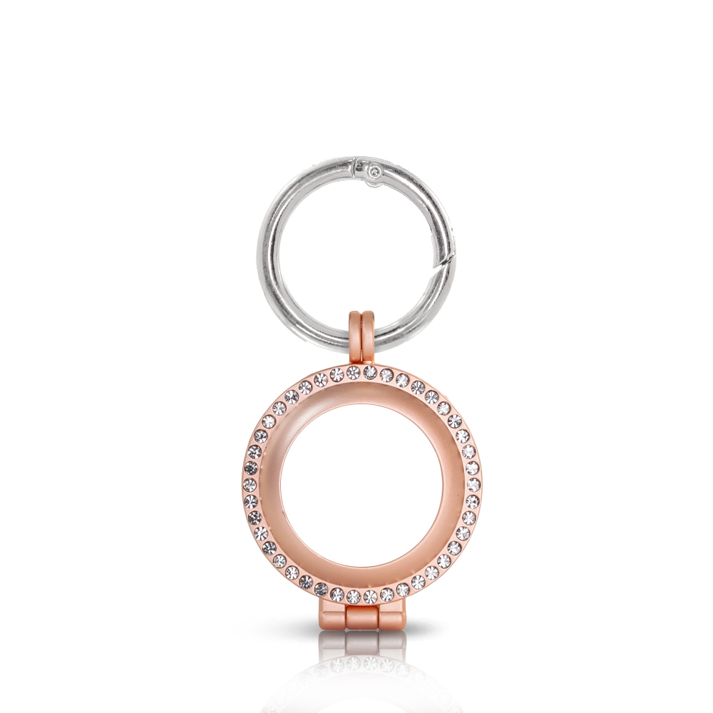 OEM AirTag Glamour Keychain Case Rose Gold