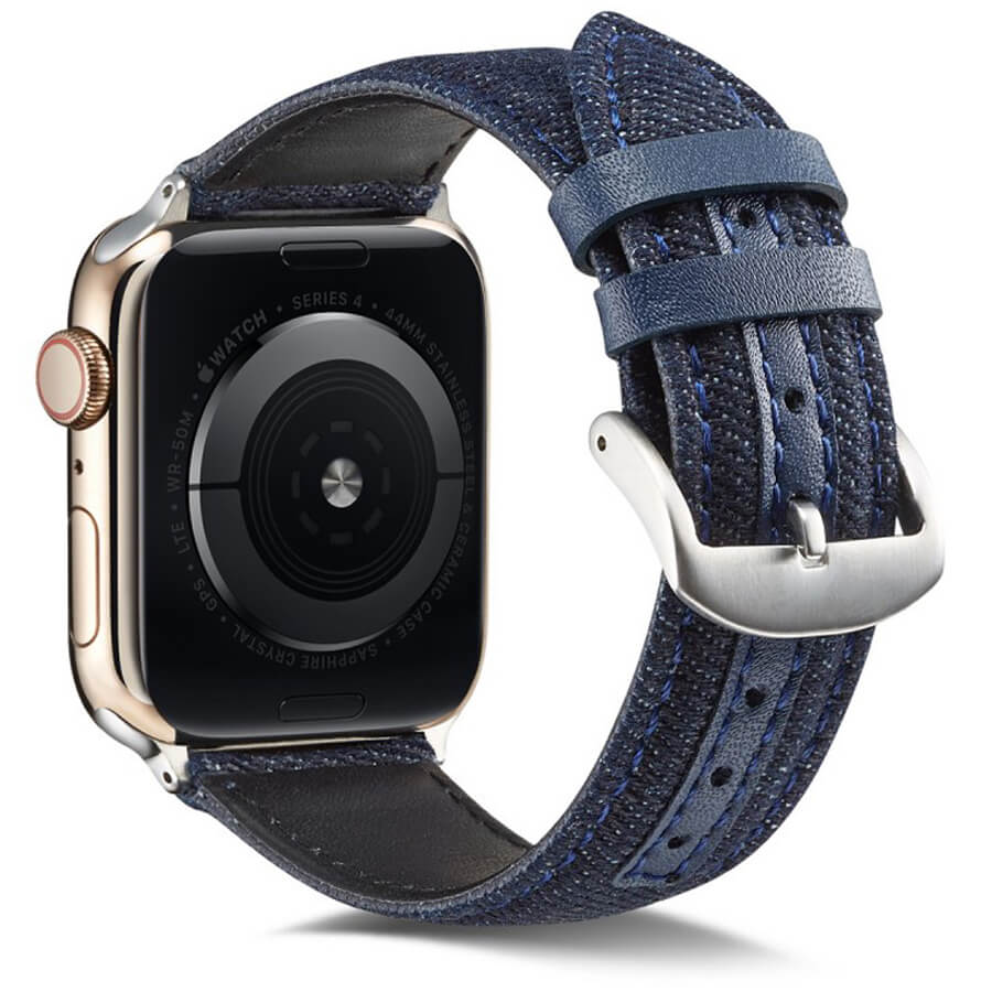 OEM Jeans Dark Blue Λουράκι Apple Watch 42/44/45/49mm