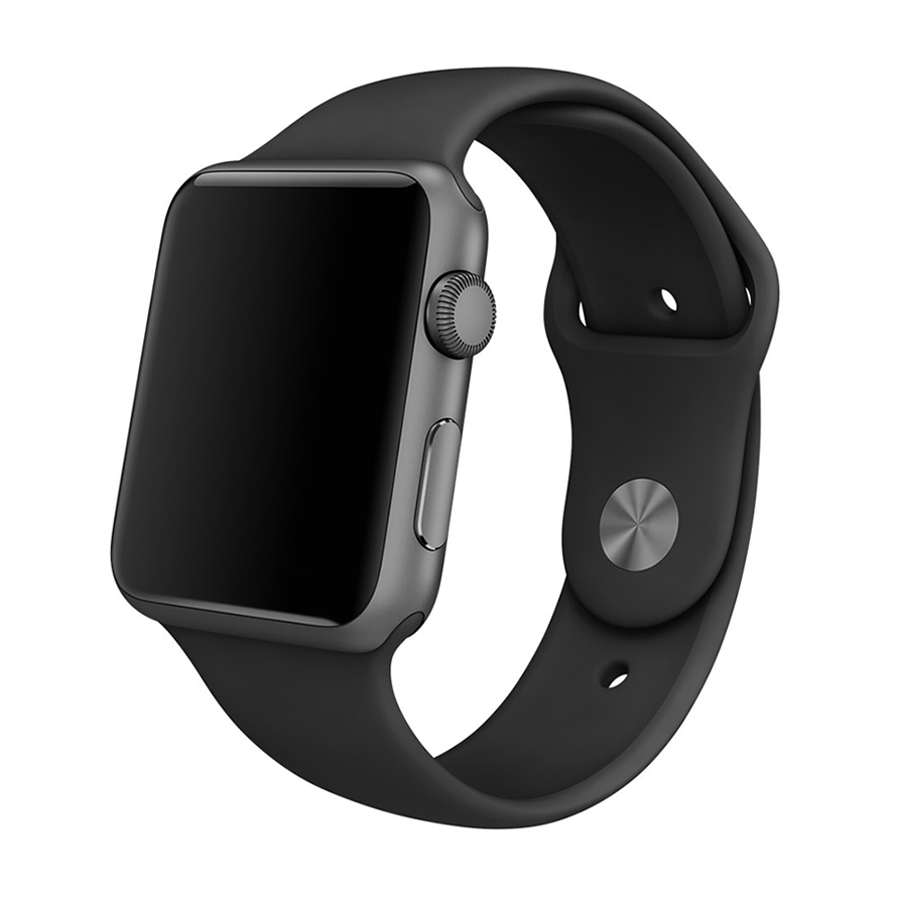 Μαύρο Silicone Λουράκι Apple Watch 42/44/45/49mm