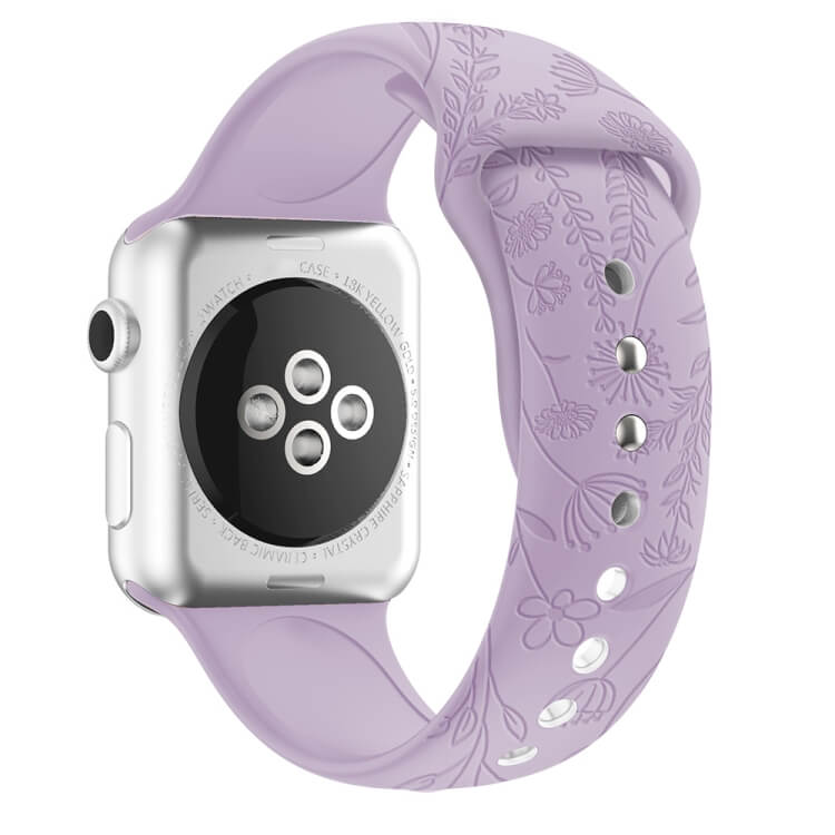 Embossing Series Silicone Λουράκι Violet Apple Watch 38/40/41mm