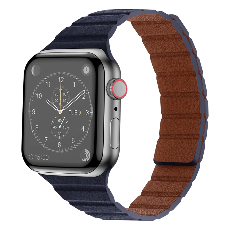 PU Slim Magnetic Loop Dark Blue για Apple Watch 42/44/45/49mm