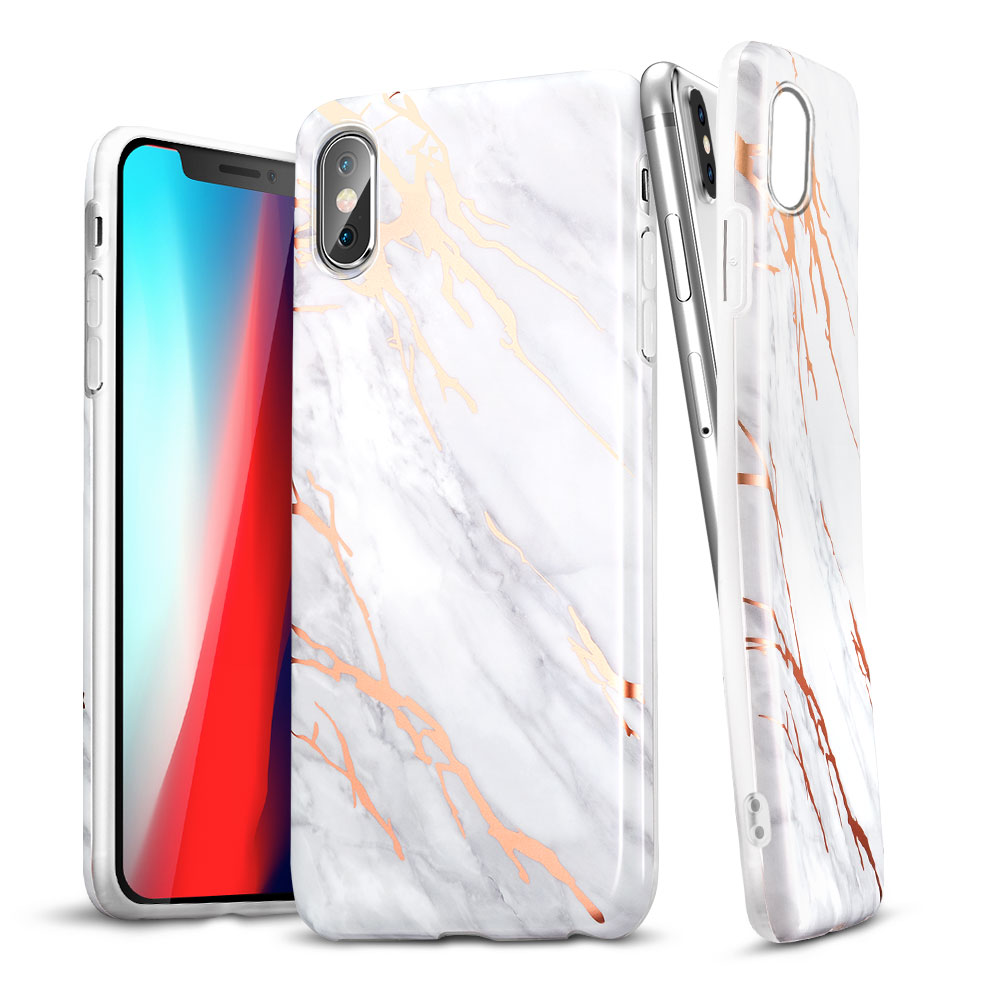 ESR iPhone Xs Max Soft Marble Grey Gold (B07FLTWMBS)