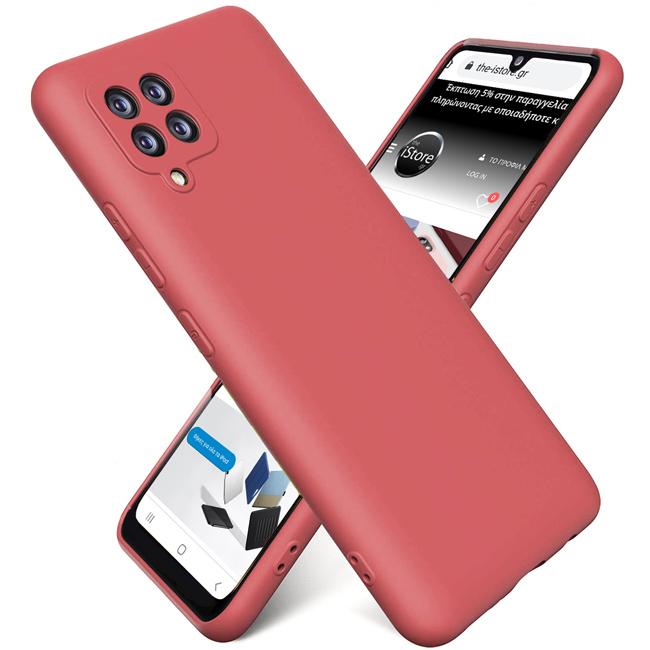 Rubber Silk Case Tomato Red Samsung Galaxy M53 5G