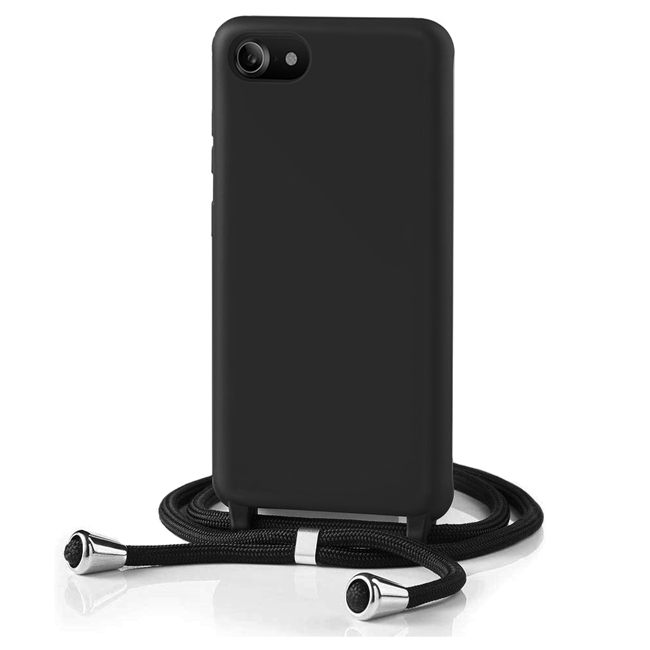 Θήκη Orso Soft TPU Κορδόνι Black iPhone 7/8/SE 2020/2022