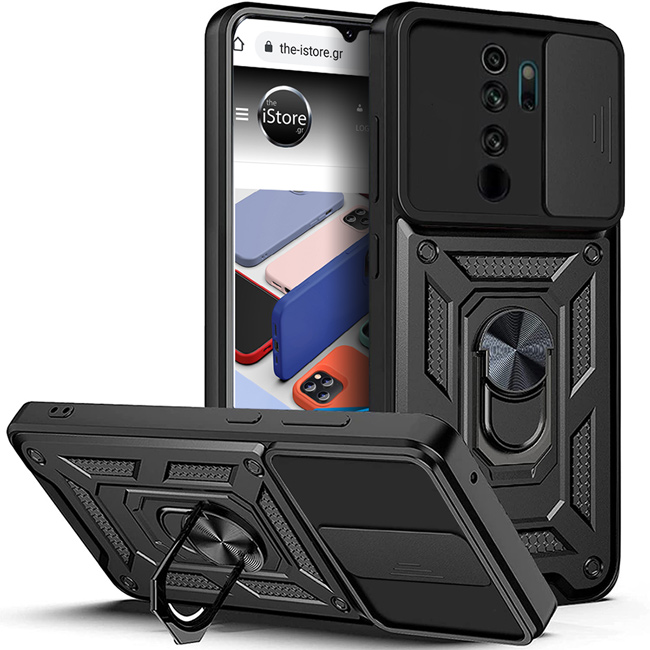 Combo Kickstand Slide Camera Case Black Xiaomi Redmi Note 8 Pro