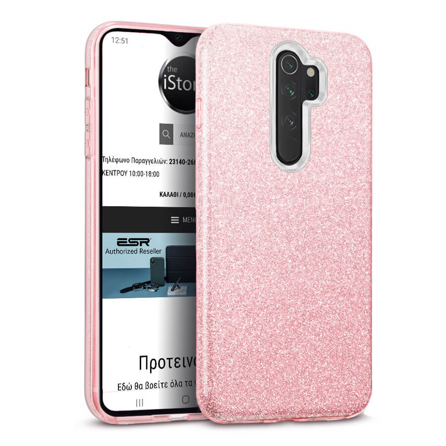 Hybrid Strass Pink Case Xiaomi Redmi 9