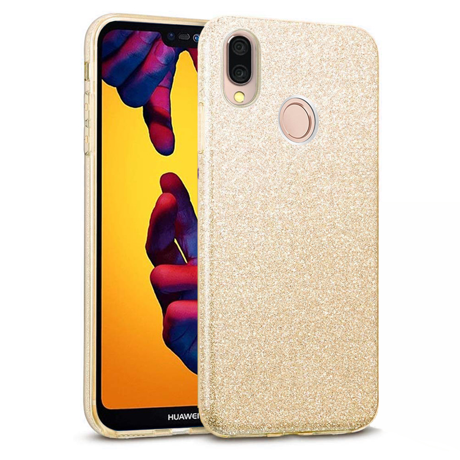 Hybrid Strass Gold Case Huawei P20 Lite