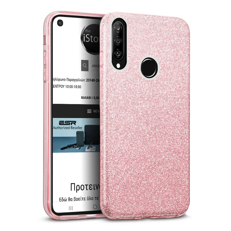 Hybrid Strass Pink Case Huawei P40 Lite E