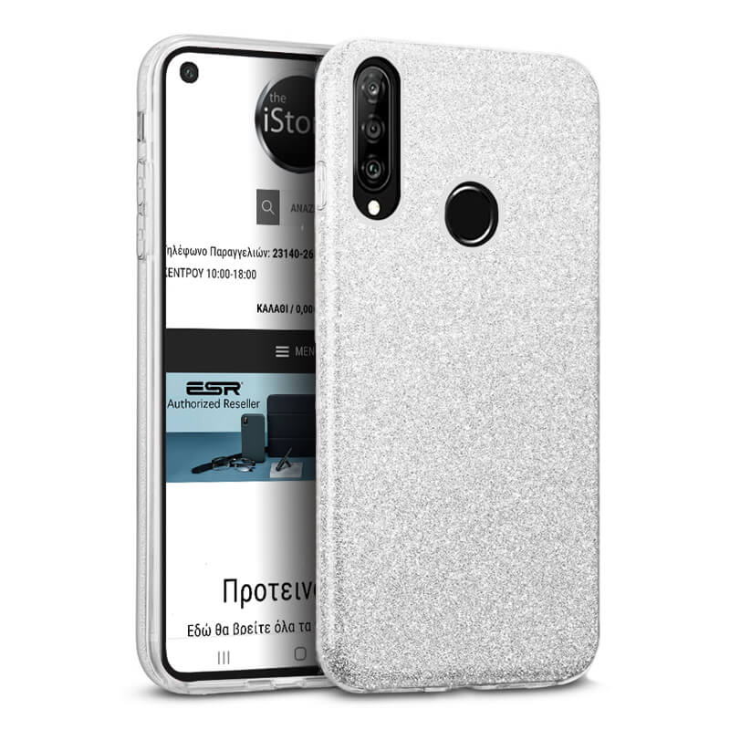 Hybrid Strass Silver Case Huawei P40 Lite E