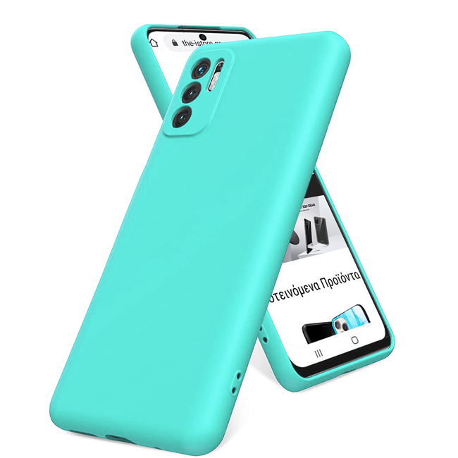 Rubber Silk Case Mint Xiaomi Redmi Note 10 5G/Poco M3 Pro 5G