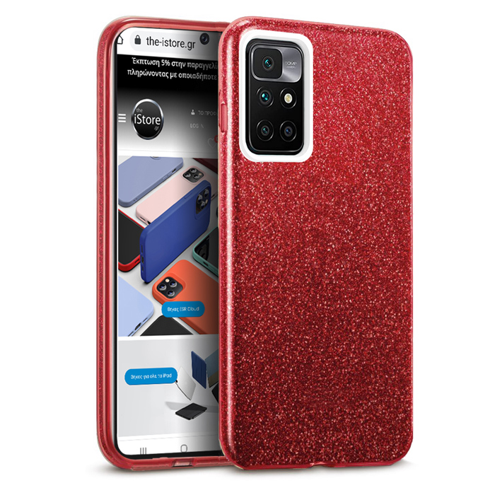 Hybrid Strass Red Case Xiaomi Poco M4 Pro 5G