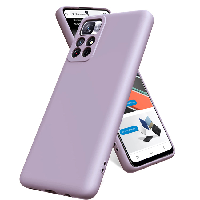 Rubber Silk Case Lavender Xiaomi Poco M4 Pro 5G