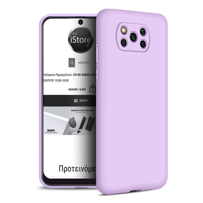 Rubber Silk Case Violet Xiaomi Poco X3 NFC / X3 Pro