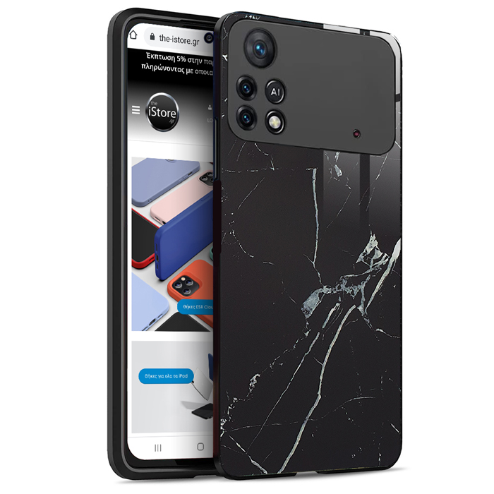 Glossy Marble Black Case Xiaomi Poco X4 Pro 5G