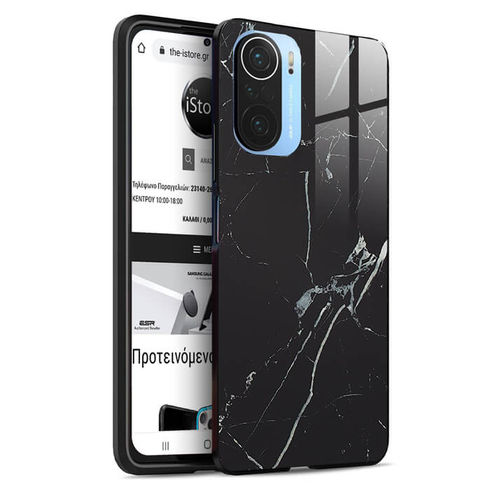 Glossy Marble Black Case Xiaomi Poco F3