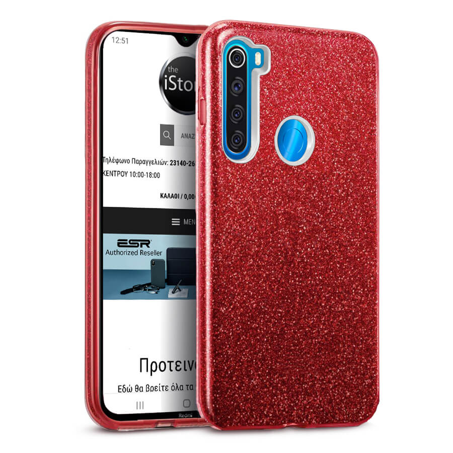 Hybrid Strass Red Case Xiaomi Redmi Note 8T