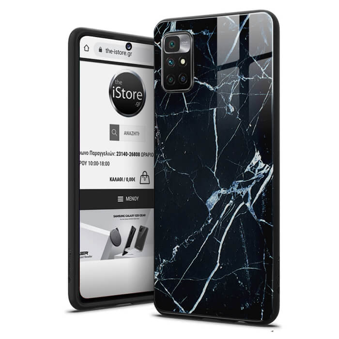 Glossy Marble Black Case Xiaomi Redmi 10