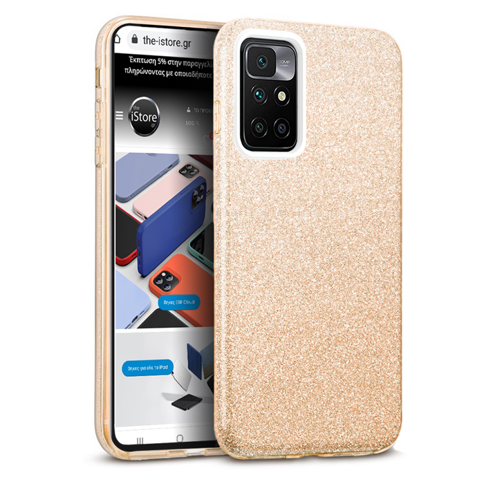 Hybrid Strass Gold Case Xiaomi Redmi 10