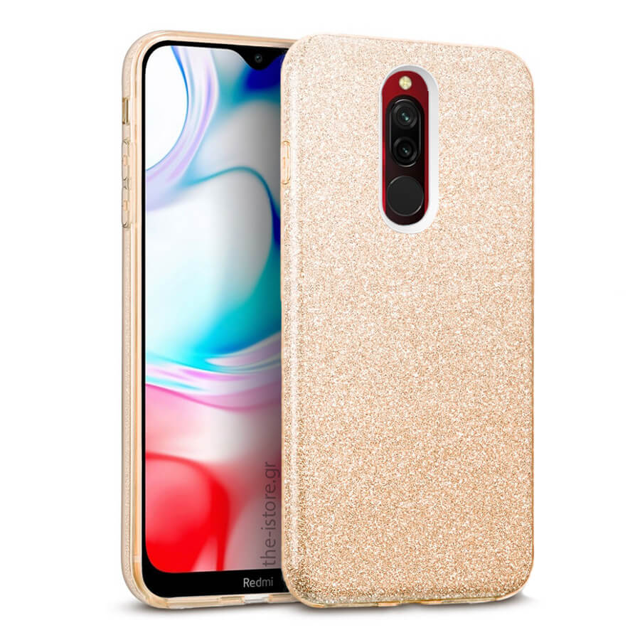 Hybrid Strass Gold Case  Xiaomi Redmi 8