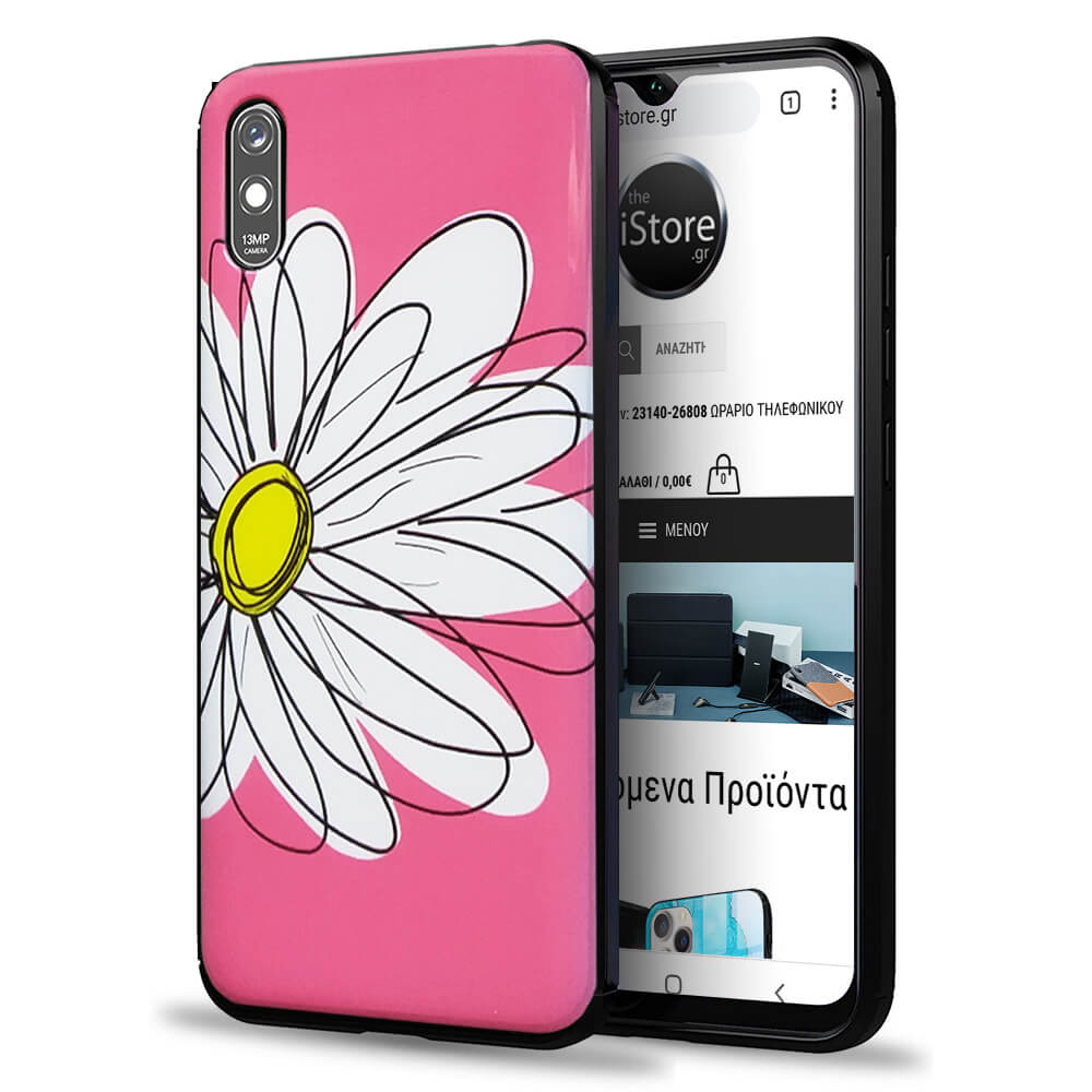 Soft Silicone Case Flower Xiaomi Redmi 9A