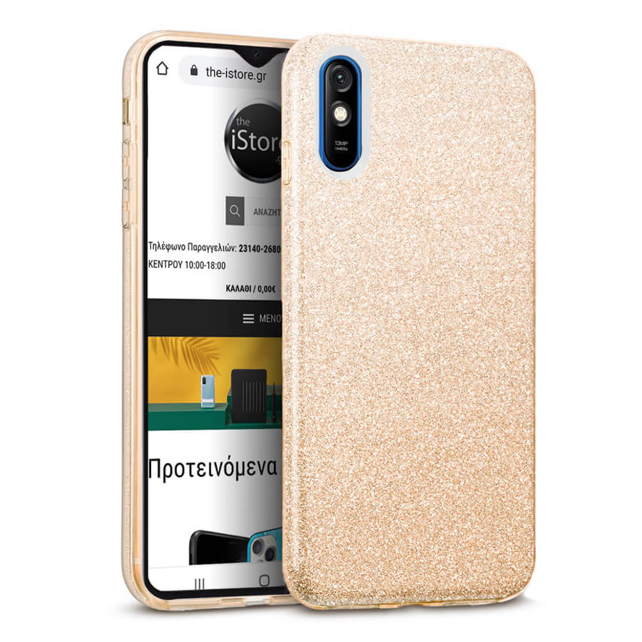 Hybrid Strass Gold Case Xiaomi Redmi 9A