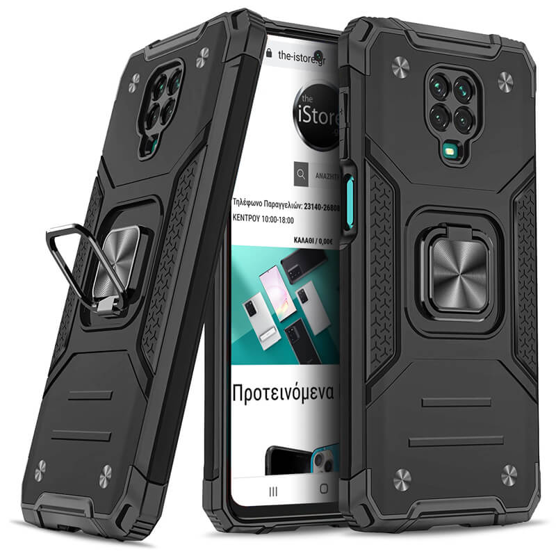 Armor Ringstand Case Black Xiaomi Redmi Note 9s / Note 9 Pro / Note 9 Pro Max