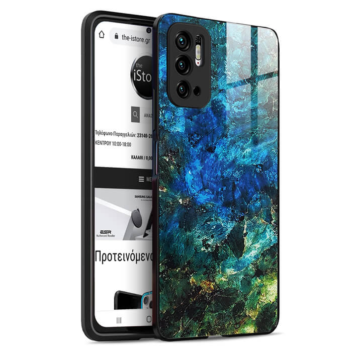 Glossy Marble Emerald Case Xiaomi Redmi Note 10 5G