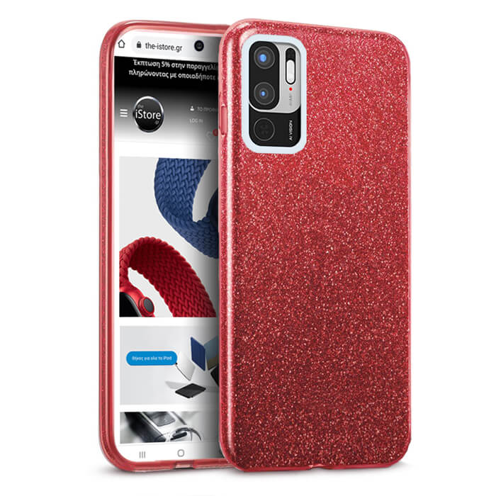 Hybrid Strass Red Case Xiaomi Redmi Note 10 5G