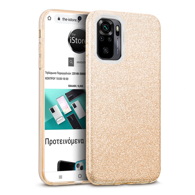 Hybrid Strass Gold Case Xiaomi Redmi Note 10/Note 10s