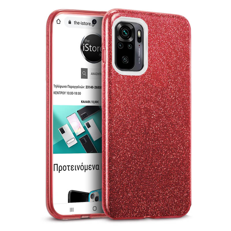 Hybrid Strass Red Case Xiaomi Poco M5s