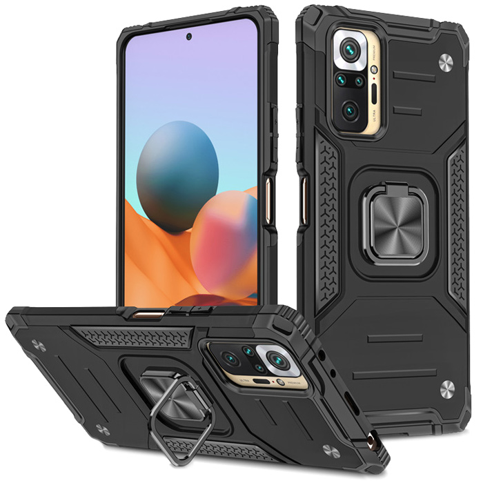 Armor Ringstand Case Black Xiaomi Redmi Note 10/Note 10s