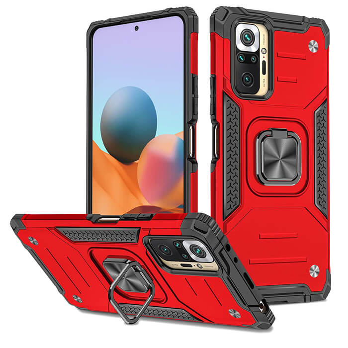 Armor Ringstand Case Red Xiaomi Redmi Note 10 Pro