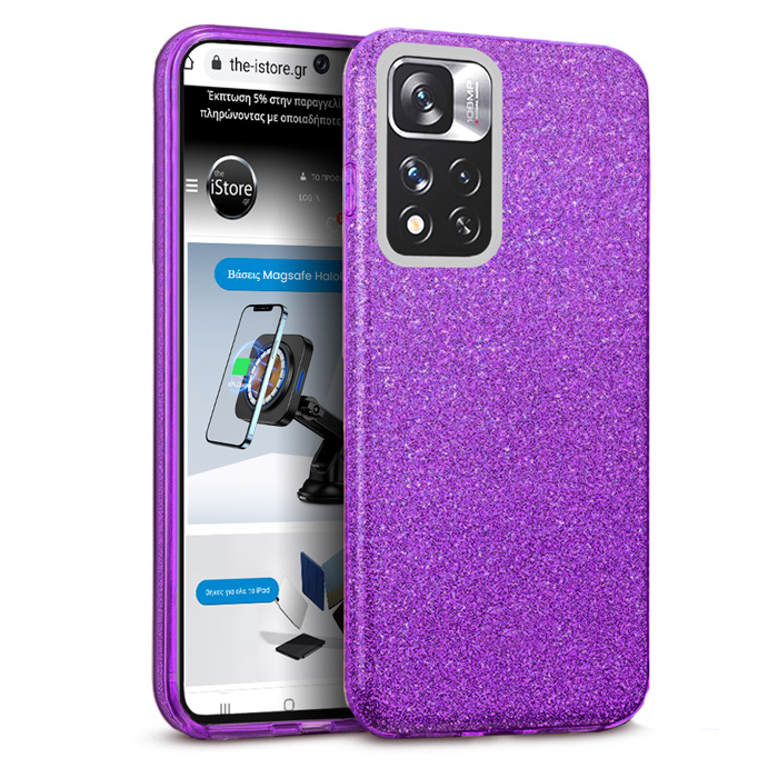 Hybrid Strass Purple Case Xiaomi Redmi Note 11 Pro+ 5G