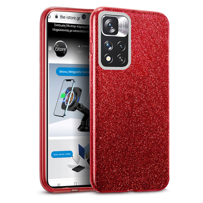 Hybrid Strass Red Case Xiaomi Redmi Note 11 Pro+ 5G