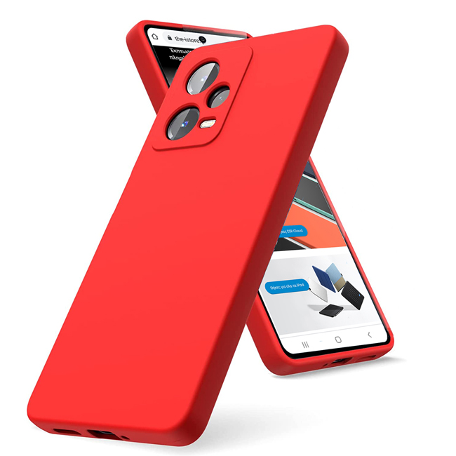 Rubber Silk Case Red Xiaomi Redmi Note 12 Pro 5G