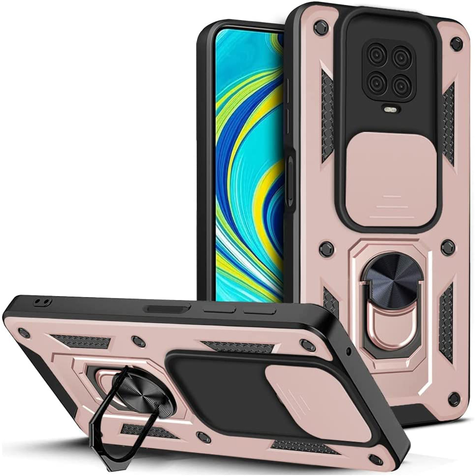 Combo Kickstand Slide Camera Case Rose Gold Xiaomi Redmi Note 9s / 9 Pro / 9 Pro Max