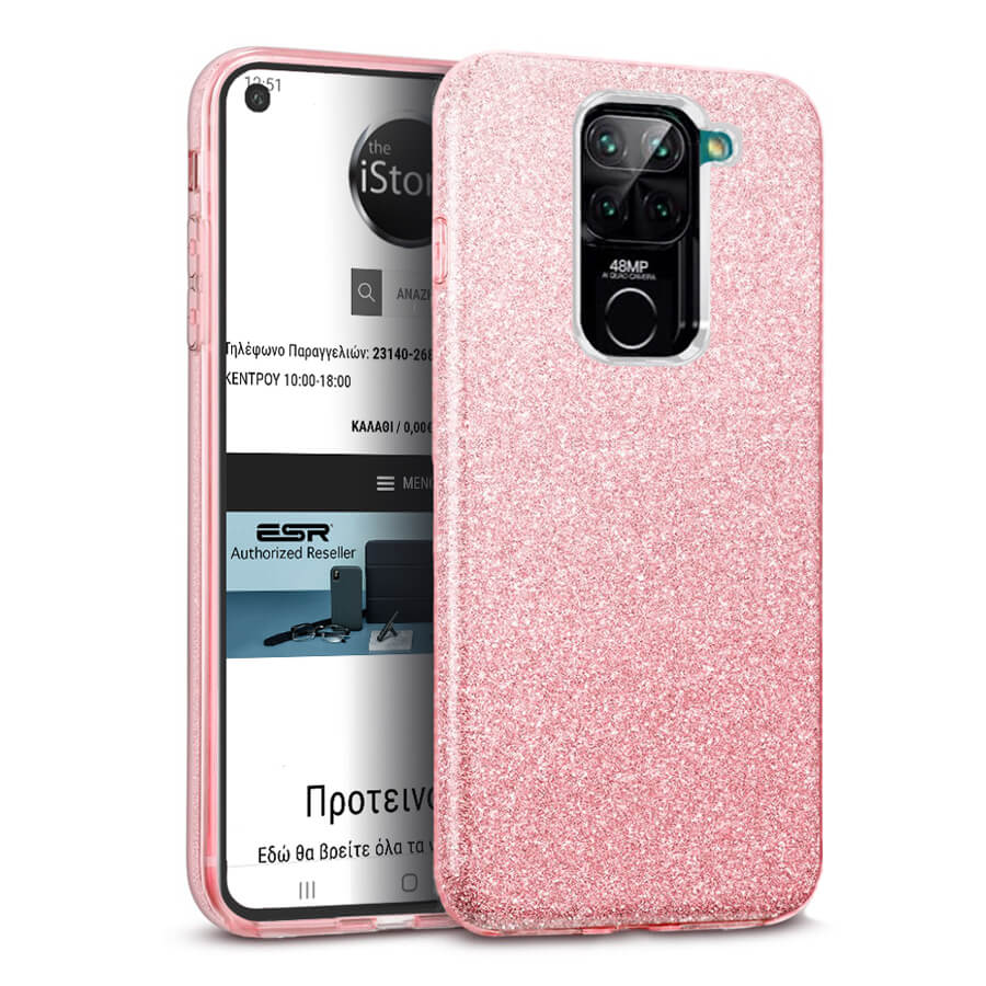 Hybrid Strass Pink Case Xiaomi Redmi Note 9