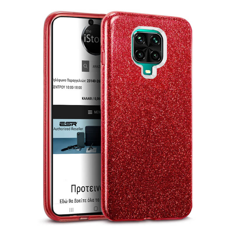 Hybrid Strass Red Case Xiaomi Redmi Note 9s / 9 Pro / 9 Pro Max