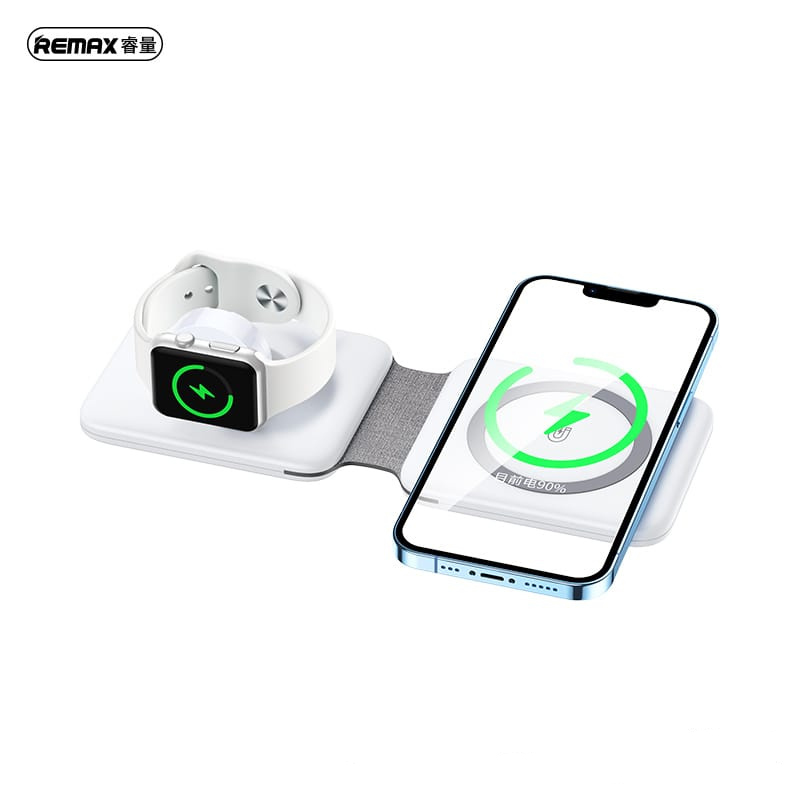 Remax 3 in 1 Folding Wireless Charger White 18W (RP-W56)