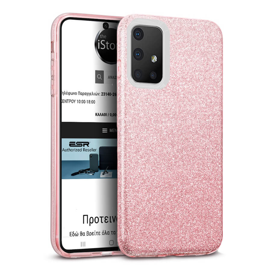 Hybrid Strass Pink Case Samsung Galaxy A02s