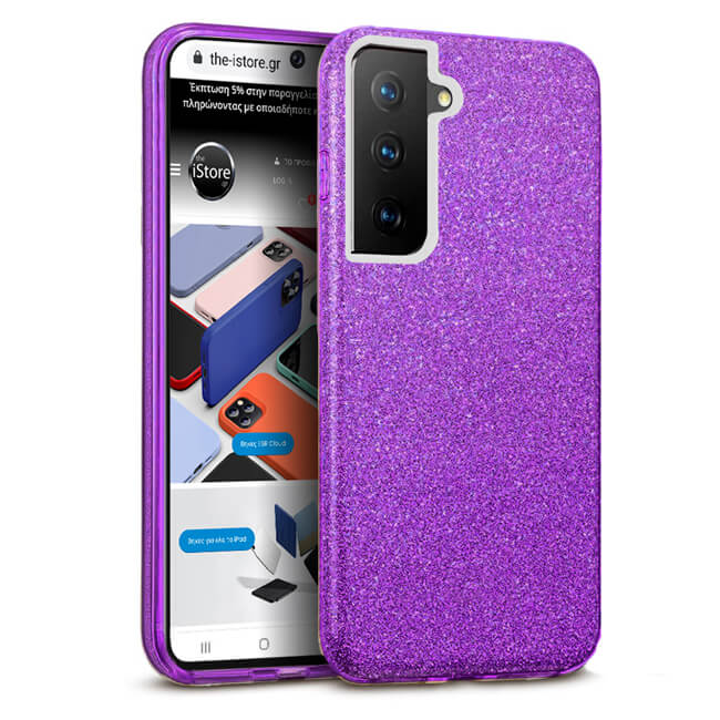 Hybrid Strass Violet Case Samsung Galaxy S21 FE 5G